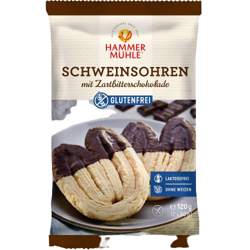 Schweinsohren Zartbitter Schoko - Hammermühle