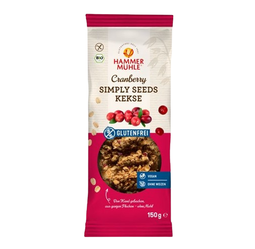 Biscuits aux canneberges Simply Seeds - Broyeur à marteaux