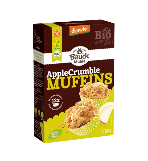 Apple Crumble Muffins Demeter- Bauck Mühle