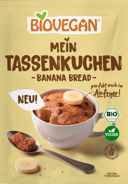 Tassenkuchen Banana Bread- Biovegan