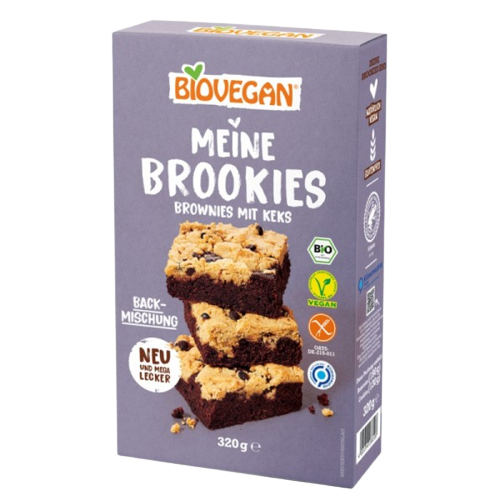 I miei brownies Brookies con mix di biscotti - vegani biologici